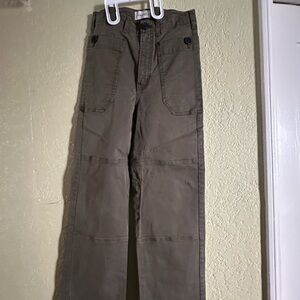 Frame Denim Olive Trousers green or grey with big pockets.